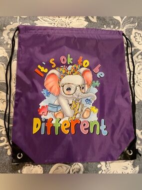 Colorful Drawstring Bag, NWOT